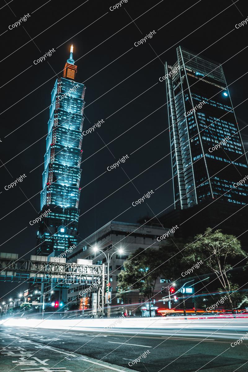 Beautiful Taipei Skyline At Night. Taiwan